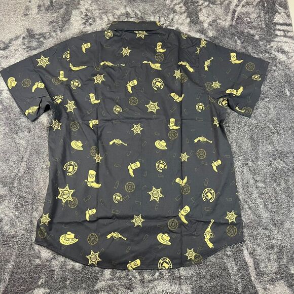 Dixxon Flannel Co 1876 Western Button Up Short Sleeve Black Men's XL NWT - Picture 7 of 9